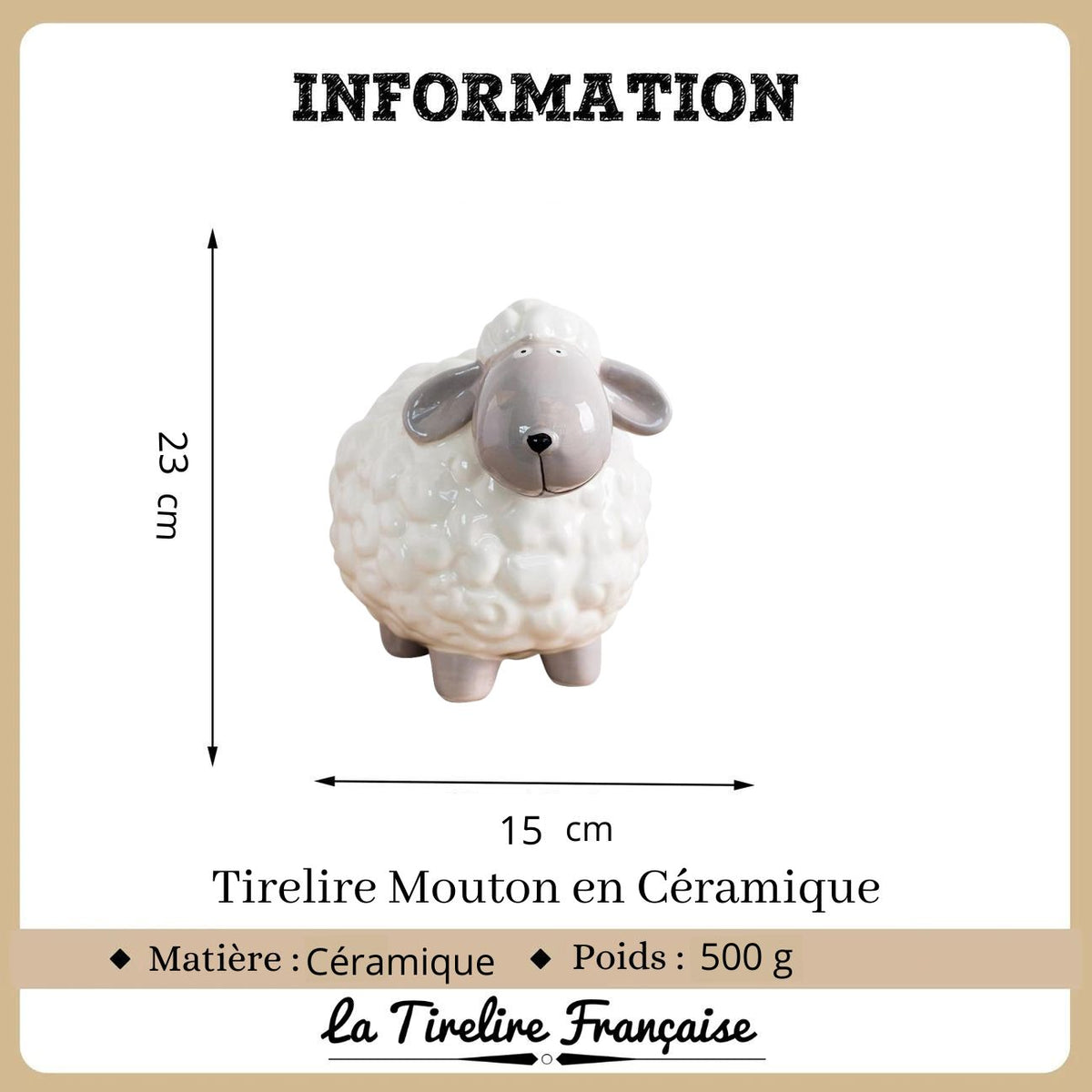 Tirelire Céramique Poule 15x10x12cm - Pot à Monnaie Déco Animal Mignon, Idée Cadeau Verte